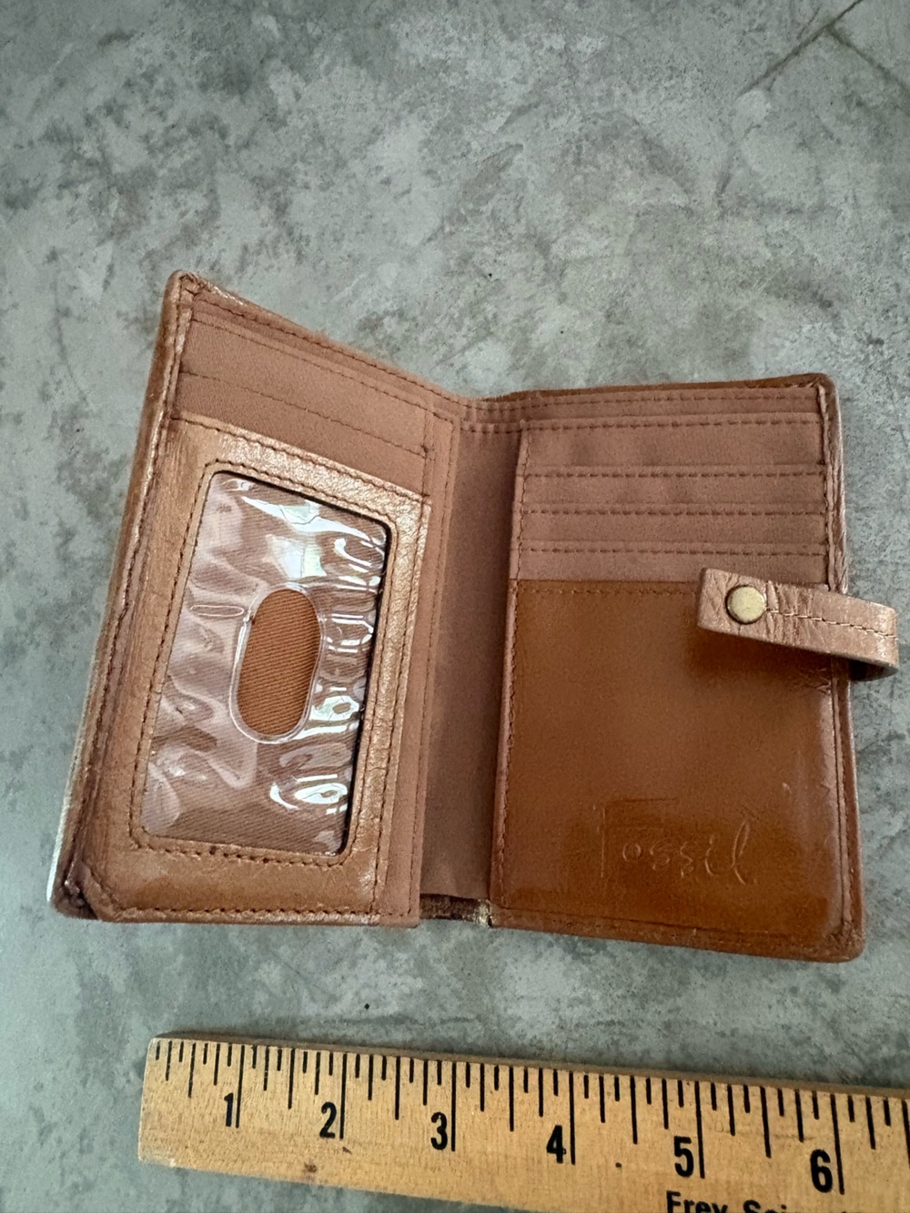 vintage Fossil multicolor striped patchwork leather wallet. - Picture 4 of 6